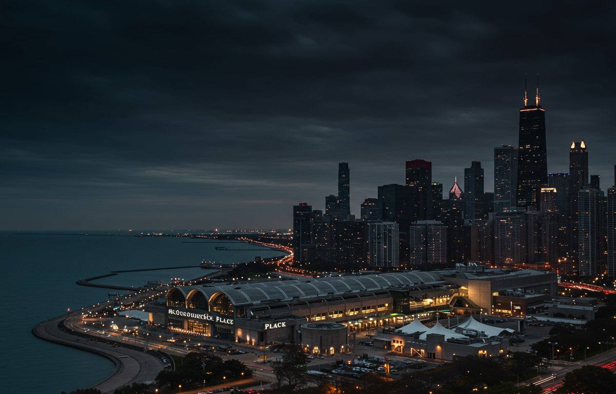 Chicago skyline with McCormick Place