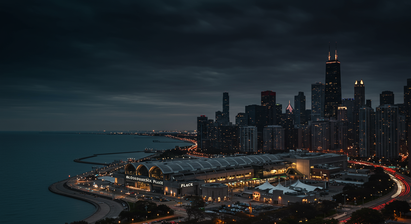Chicago skyline with McCormick Place