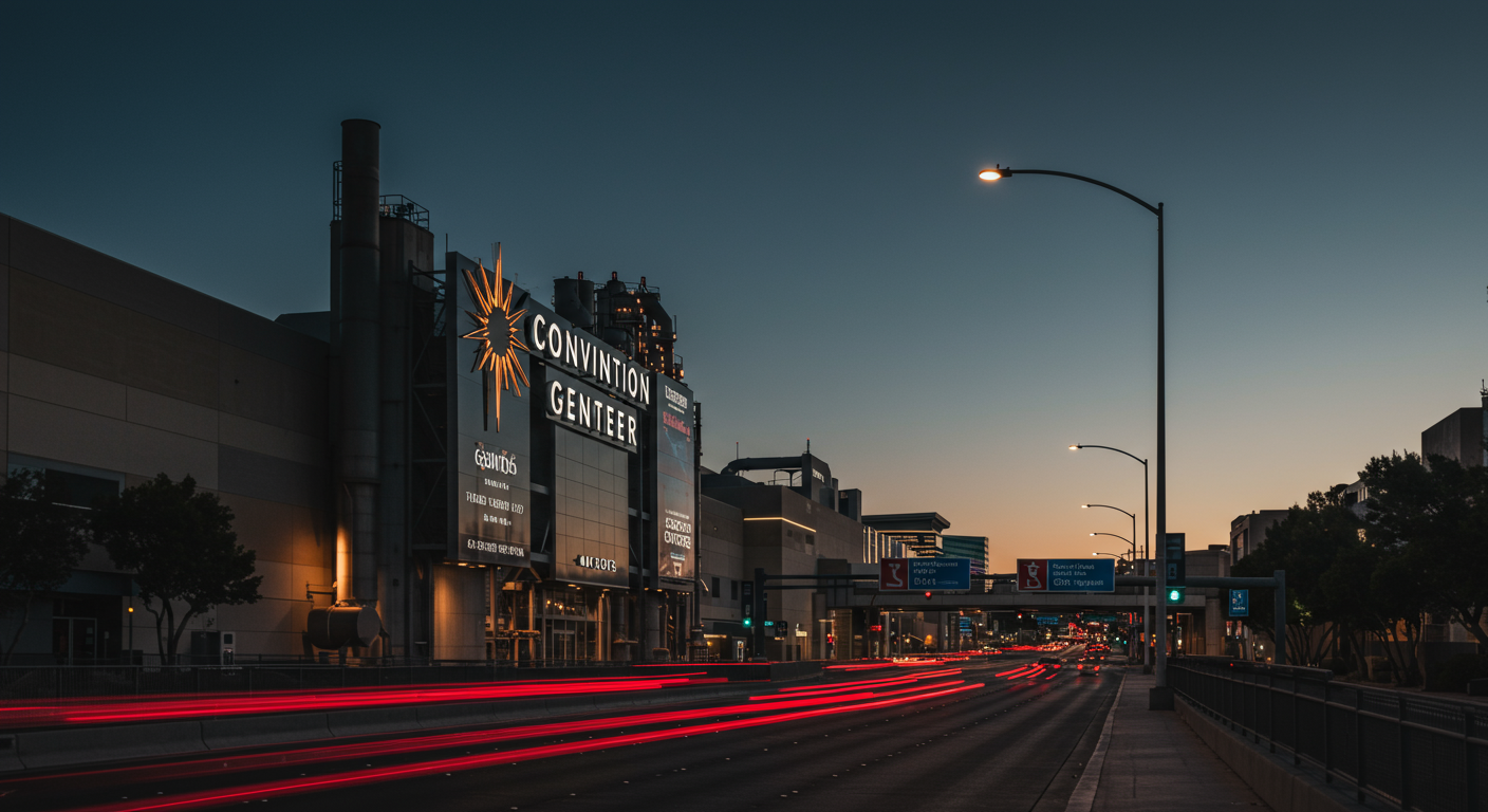 Las Vegas Convention Center at dusk