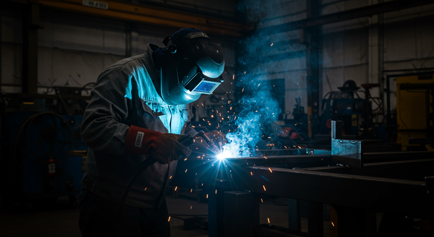 Welder TIG welding steel event structure frame