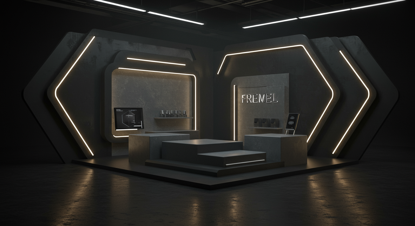 Product launch environment with custom display structure