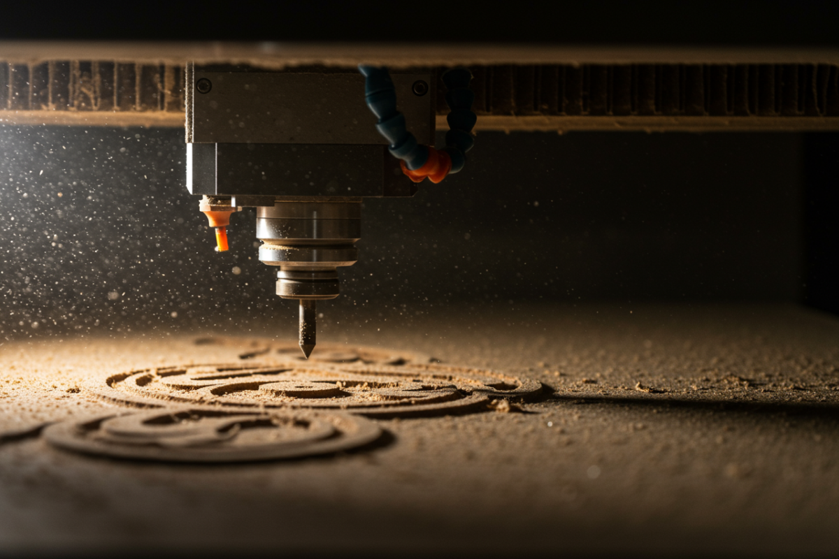 CNC cutting head precision-routing decorative pattern