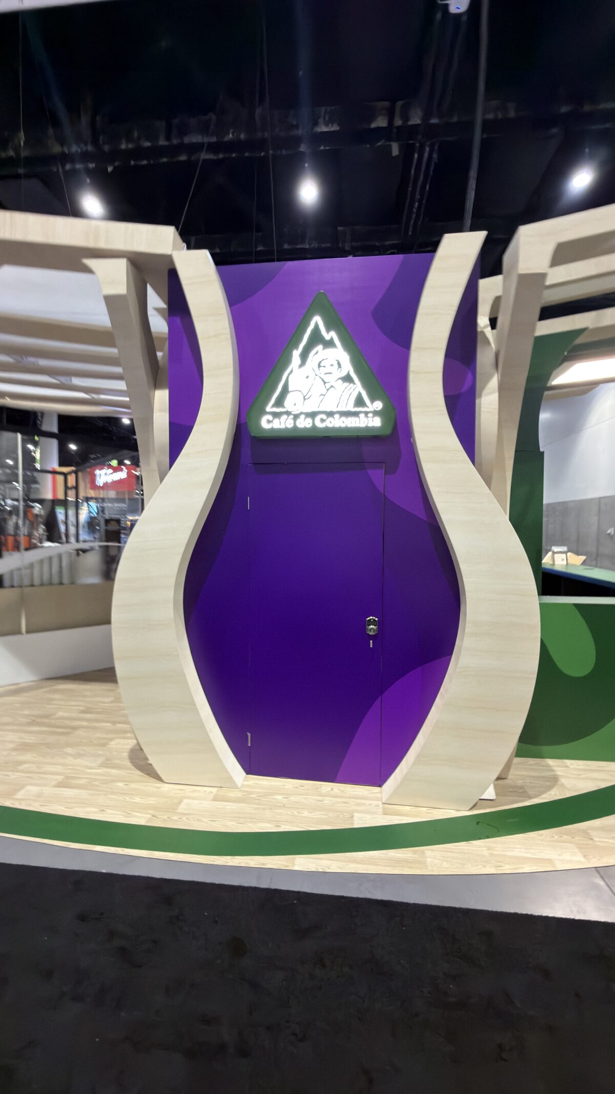 Custom tasting display zone with CNC-cut signage and retail-grade finishes